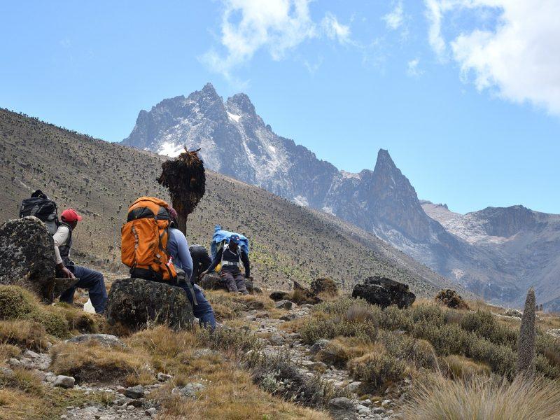 Hikers in Mount-Kenya